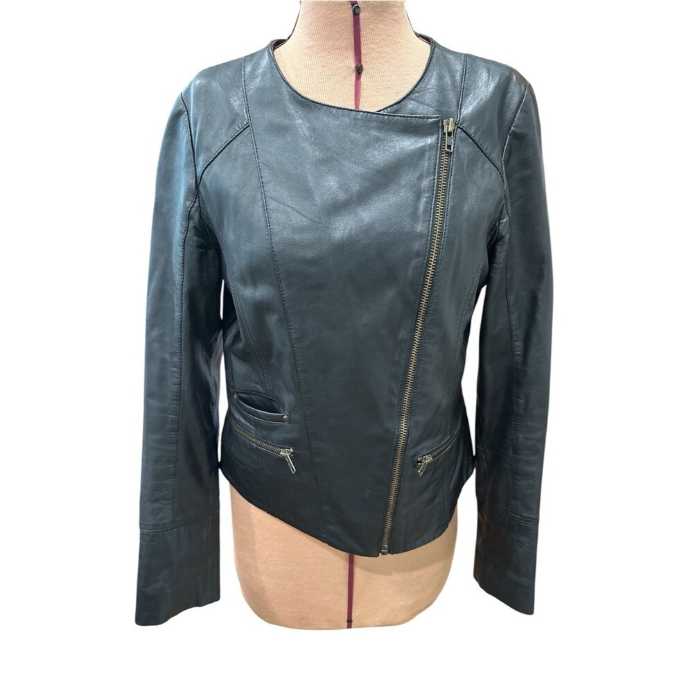 bagatelle Black Asymmetrical Leather Jacket